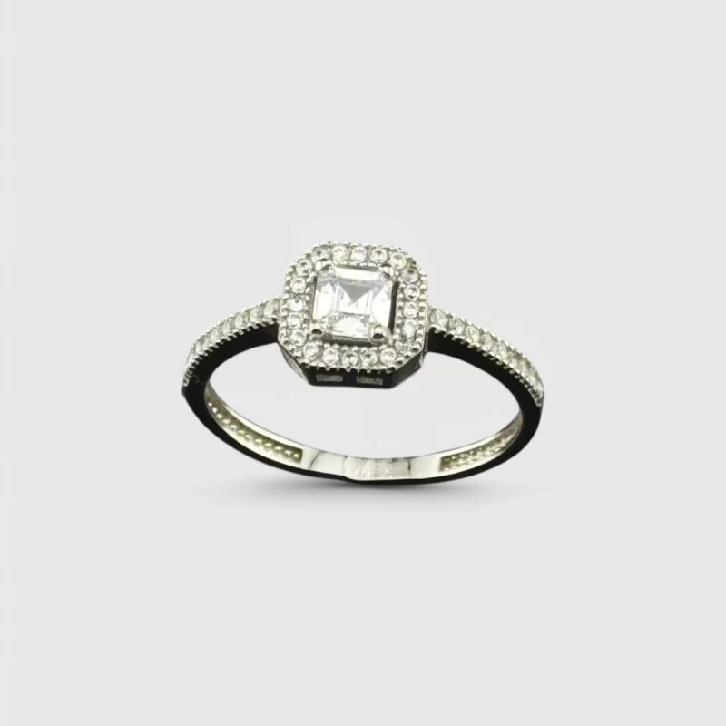 ANILLO SOLITARIO CUADRADO